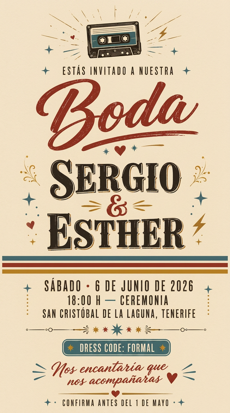 Invitación de boda Sergio & Esther